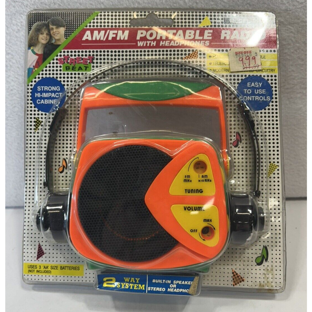 Vintage Street Beat Radio PR-37 AM/FM‎ Sports Portable Sealed Complete Rare New